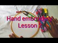 Hand embroidery Lesson 2