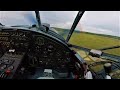 Takeoff of the An2 aircraft from the cockpit