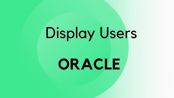 Display user in oracle