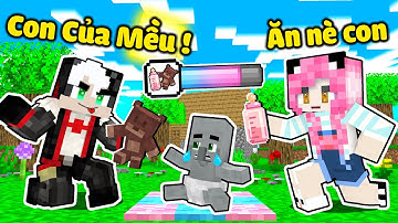 MỀU VÀ REDHOOD ĐÃ CÓ EM BÉ TRONG MINECRAFT*REDHOOD THỬ THÁCH 100 NGÀY NHẬN NUÔI EM BÉ PILLAGER MCPE