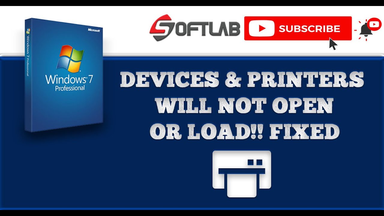 How to Fix Devices and Printers Will Not Open or Load in Windows 7, solve easy way 100% working