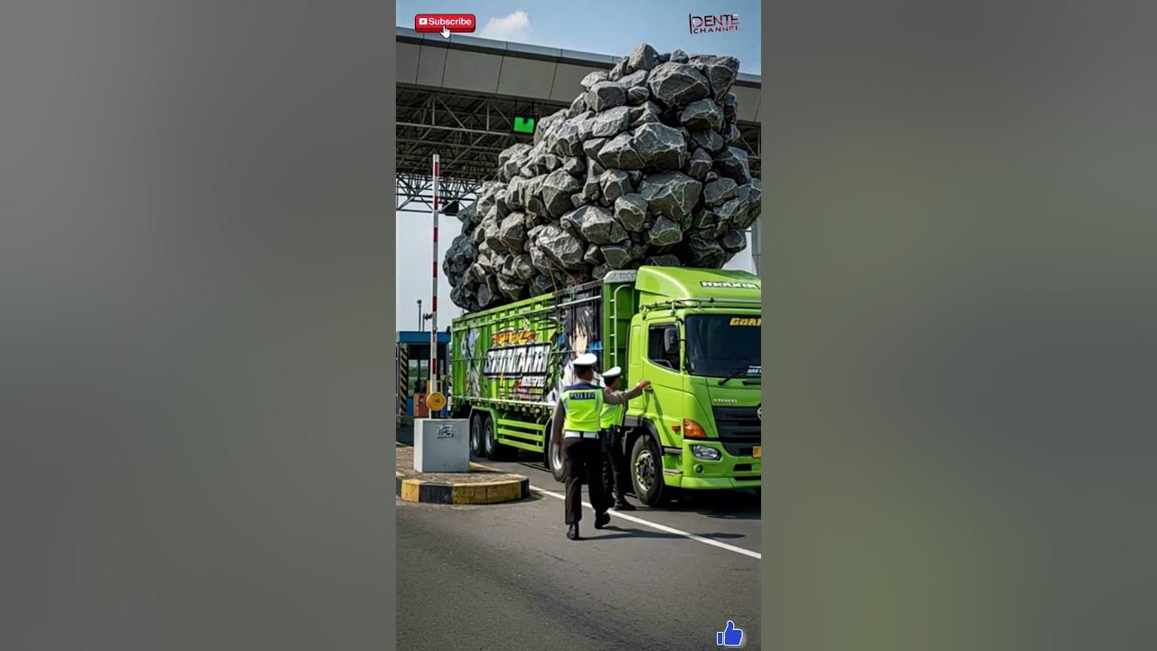 Overloaded Truck Stopped by Police