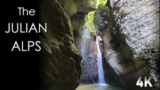 A Walk to Falls & Villages in Slovenia - No Talk, No Music, Just Nature. - 4K Virtual Hike