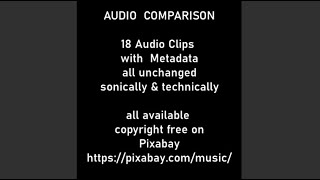 Audio Test to compare streamed YouTube audio with original downloadable files