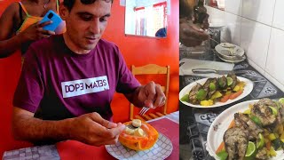 Degustação de 3 pratos tradicionais de Cabo Verde |Santa Cruz 🇨🇻|