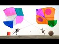 Big gudda catch with challenge  beautiful colour kite