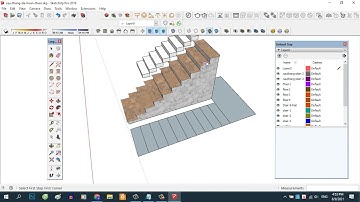 BÀI 13: HƯỚNG DẪN VẼ CẦU THANG CHI TIẾT TRONG SKETCHUP - Tập 2