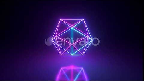 Abstract Neon Polygon Rotating Shape | Motion Graphics - Envato elements