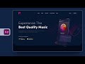Music App Landing Page Design in Adobe XD ( Wireframe + Prototype)