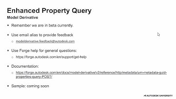 Model Derivative Property Query - Forge Lightning Talk