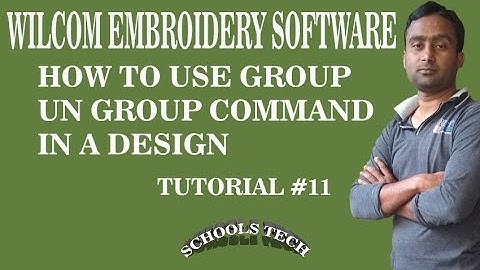 Wilcom In Hindi English How Use Group And Un Group Command With Example Tutorial #11