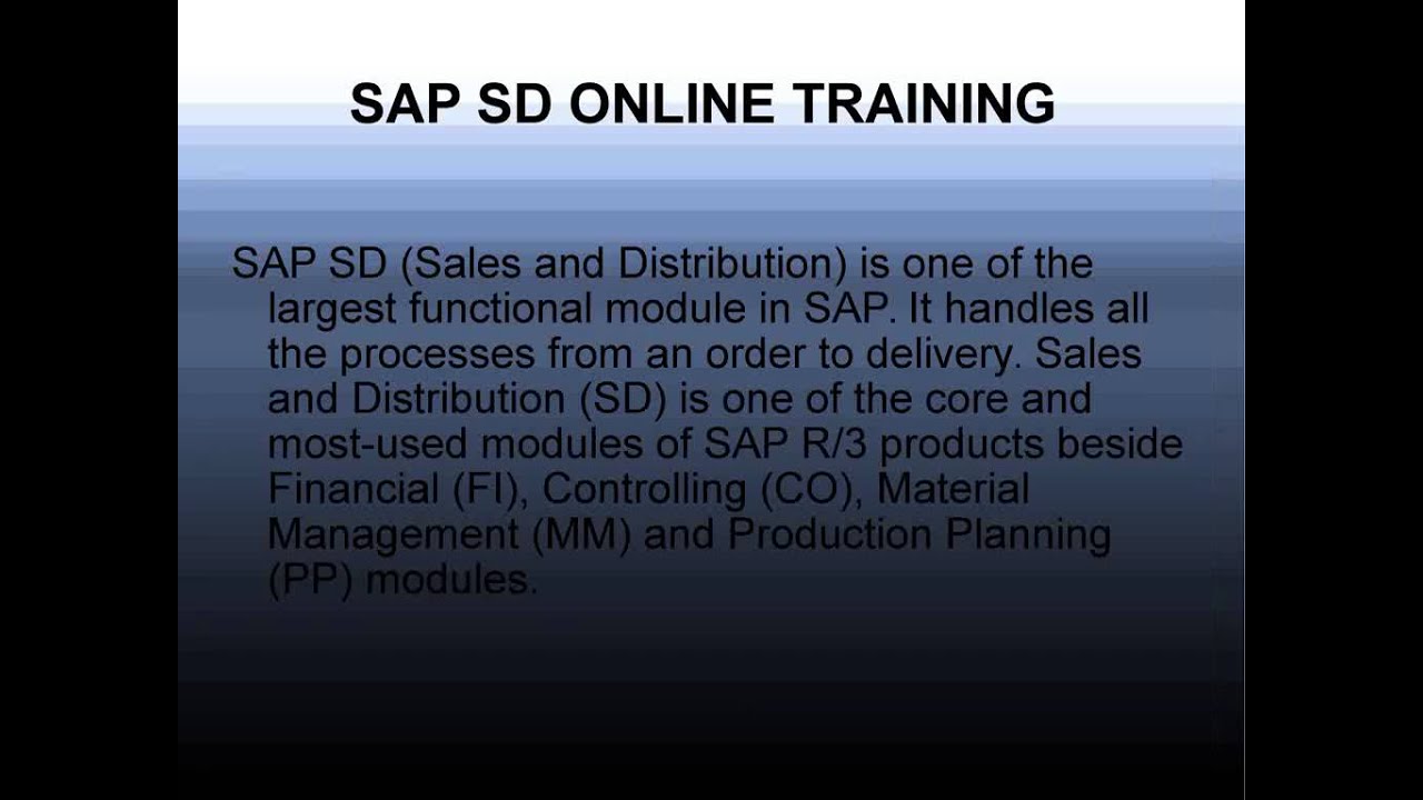 Sap sd Online Training by Real Time Professionals