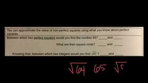 Math 8 1-4 Estimating Square Roots