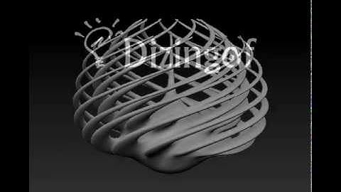 3d printing - Twistorus- Fractals Lamp Shade by Dizingof on 3Dizingof.com