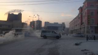 -35C in Yakutsk, Russia.