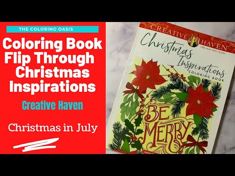 Adult Coloring Book Flip Through Christmas Inspirations By Creative Haven