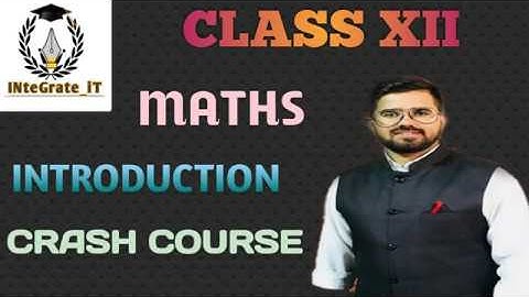 Introduction R.B.S.E CLASS XII Mathematics Crash Course: JD SIR