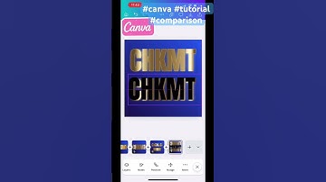 Canva Comparison TypeCutout Outline and Regular Text Outline Metallic Lettering #art #canva #chkmt