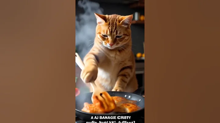 fat orange cat cooks fish #cat #funny #cooking #ai #aiart