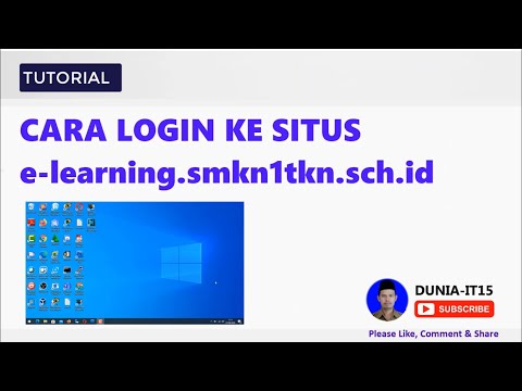 TUTORIAL LOGIN E-LEARNING.SMKN1TKN.SCH.ID | LMS BY MOODLE