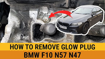 How to remove glow plugs on BMW F10 Diesel heater glowing plug removal N57 N47 F11 520d 530d 535d