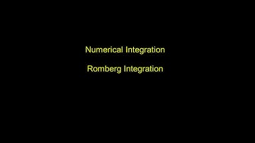 Numerical Integration - Romberg Integration