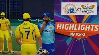 CSK V/S LSG IPL Match - 2 Highlights 4K enhance ✨ Fan made Game