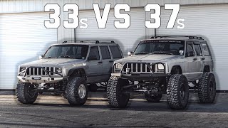 JEEP CHEROKEE XJ ON 37s IS FINALLY DONE! WALK-AROUND AND QUICK TEST DRIVE!
