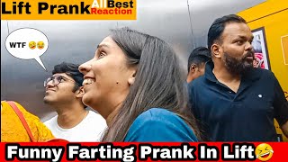 Farting Prank In Lift 😂 | Funny Reaction | Cute Girls Reaction | Part 5 | Mohit