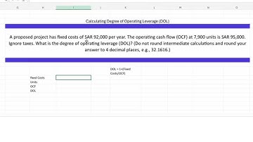Calculating Degree of Operating Leverage (DOL)