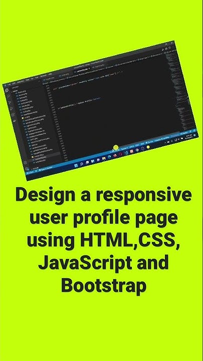 Design a responsive user profile page using HTML, CSS, JavaScript and ...