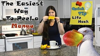 Life hack / quick tip #7 how to peel a mango!