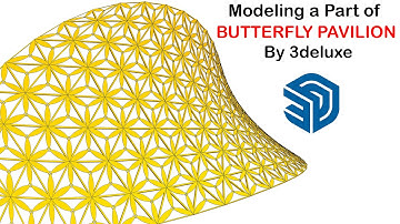 Modeling Pattern of Butterfly Pavilion by 3deluxe in SketchUp