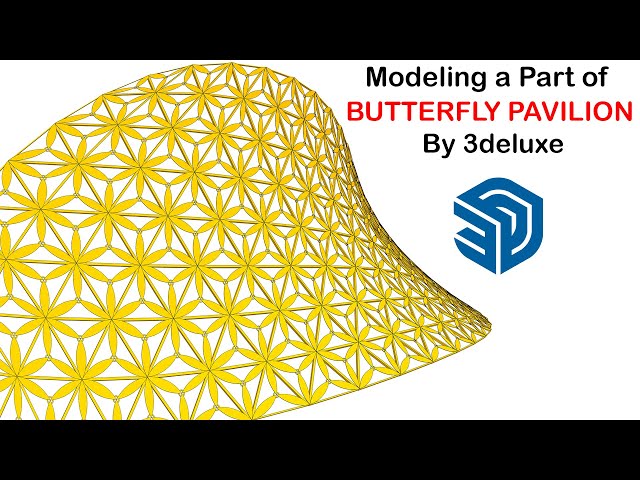 Modeling Pattern of Butterfly Pavilion by 3deluxe in SketchUp class=