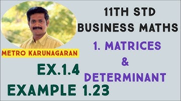 11th Std BM Example 1.23 The technology matrix of an economic system of two industries is [0.8 0.2