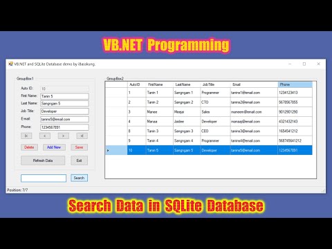 VB.NET and SQLite - How to Search data in SQLite Database