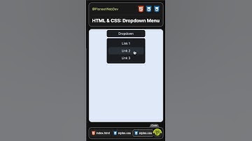 How to create Dropdown Menu (HTML, CSS) #tutorial #dropdown #codingtips #html #css #codewithme