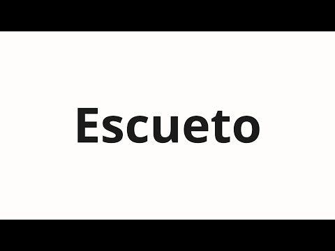 How to pronounce Escueto