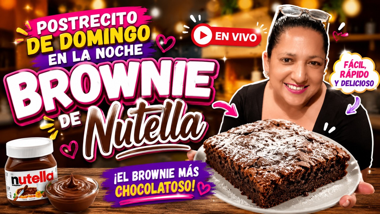 🔴 EN VIVO: ¡BROWNIE DE NUTELLA con pocos ingredientes! 🍫🔥