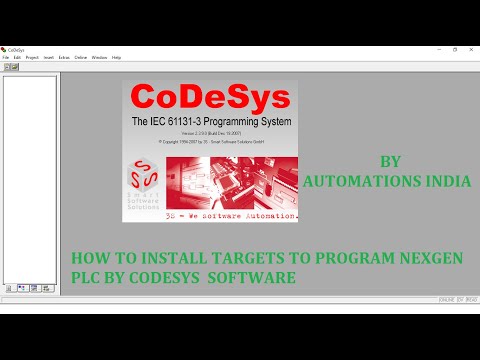 HOW TO INSTALL TARGET FOR CODESYS TO PROGRAM MESSUNG/MITSUBISHI NEXGEN/NEXGENIE SERIES PLC