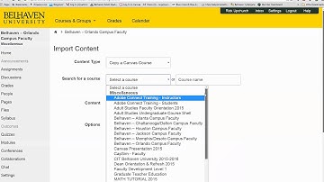 Importing a Canvas course into an new shell