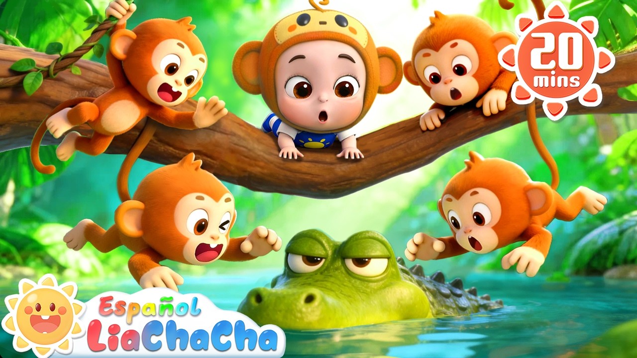 Cinco Monitos Jugando en el Árbol | LiaChaCha en Español - Canciones Infantiles