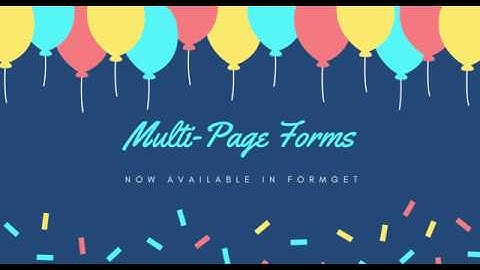 FormGet - Multi-Page Forms