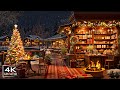 Cozy Christmas Cafe Ambience by the Lake 🎄 Soft Christmas Jazz Music &amp; Crackling Fireplace to Relax