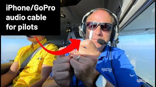 Flight Gear Audio Cable  record cockpit audio on your iPhone or GoPro