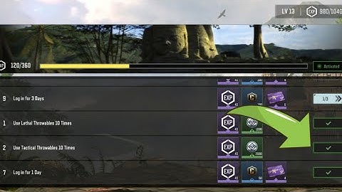 Call of Duty Mobile Use Tactical Throwables 10 Times Task Complete