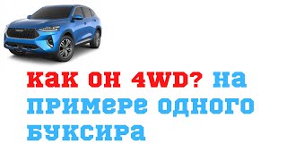 HAVAL F7 4WD вытягивает Hyundai H1 забуксовавший на пригорке.