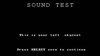 SuperNES Test Menu - Sound Test / Left Channel (1080p)