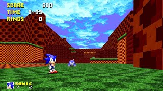Sonic Robo Blast 2 - Sonic 1 titlecard and HUD