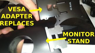 Attaching Monitor Arm to non VESA Monitor with an Adapter